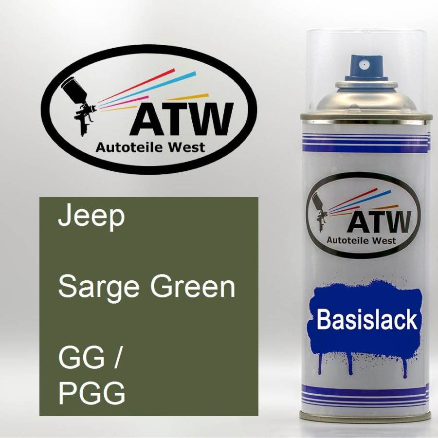 Jeep, Sarge Green, GG / PGG: 400ml Sprühdose, von ATW Autoteile West.